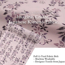 画像をギャラリービューアに読み込む, Washable Japanese Kimono Fabric Bolt – Soft Lavender Floral Design with Chrysanthemum &amp; Maple – 13-Yard Lightweight Textile for Custom Kimono &amp; Sewing
