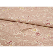 画像をギャラリービューアに読み込む, Washable Japanese Kimono Fabric Bolt – Dusty Pink Flowing Water &amp; Chrysanthemum Design – 13-Yard Lightweight Textile for Custom Kimono &amp; Sewing
