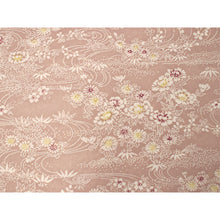 画像をギャラリービューアに読み込む, Washable Japanese Kimono Fabric Bolt – Dusty Pink Flowing Water &amp; Chrysanthemum Design – 13-Yard Lightweight Textile for Custom Kimono &amp; Sewing

