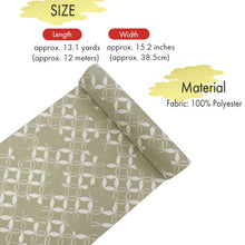 將圖片載入圖庫檢視器 Washable Japanese Kimono Fabric Bolt – Matcha Green Shippo Geometric Design – 13-Yard Lightweight Textile for Custom Kimono &amp; Sewing
