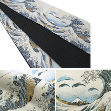 画像をギャラリービューアに読み込む, Reversible Japanese Obi Belt for Yukata &amp; Kimono – Easy Tie Hanhaba Obi, Made in Japan, Kiryu Weaving, Modern Two-Way Design, Tokyo Station, cherry blossoms, Mt. Fuji, Waves pattern
