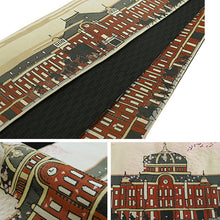 画像をギャラリービューアに読み込む, Reversible Japanese Obi Belt for Yukata &amp; Kimono – Easy Tie Hanhaba Obi, Made in Japan, Kiryu Weaving, Modern Two-Way Design, Tokyo Station, cherry blossoms, Mt. Fuji, Waves pattern
