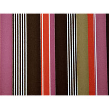 画像をギャラリービューアに読み込む, Washable Japanese Kimono Fabric Bolt – Dark Brown &amp; Deep Pink Vertical Stripe Design – 13-Yard Polyester for Custom Kimono &amp; Sewing
