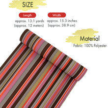 画像をギャラリービューアに読み込む, Washable Japanese Kimono Fabric Bolt – Dark Brown &amp; Deep Pink Vertical Stripe Design – 13-Yard Polyester for Custom Kimono &amp; Sewing
