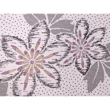 画像をギャラリービューアに読み込む, Washable Japanese Kimono Fabric Bolt – Smoky Purple with Polka Dots &amp; Bold Floral Motifs – Retro-Inspired 13-Yard Polyester for Custom Kimono &amp; Sewing
