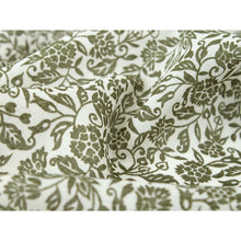 画像をギャラリービューアに読み込む, Washable Japanese Summer Kimono Fabric Bolt – White with Matcha Green Fine Floral Arabesque – Sheer 13-Yard Polyester for Custom Kimono &amp; Sewing
