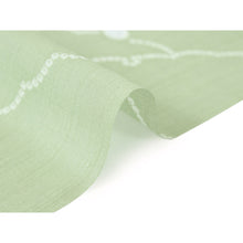 画像をギャラリービューアに読み込む, Washable Japanese Kimono Fabric Bolt – Moss Green Hagi &amp; Snow-Ring Motif – 13-Yard Polyester for Custom Kimono &amp; Sewing
