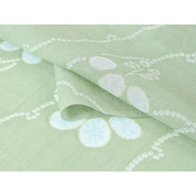 画像をギャラリービューアに読み込む, Washable Japanese Kimono Fabric Bolt – Moss Green Hagi &amp; Snow-Ring Motif – 13-Yard Polyester for Custom Kimono &amp; Sewing
