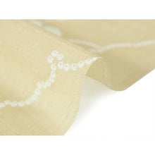 画像をギャラリービューアに読み込む, Washable Japanese Kimono Fabric Bolt – Soft Ochre Hagi &amp; Snow-Ring Motif Design – 13-Yard Polyester for Custom Kimono &amp; Sewing
