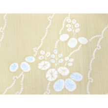 画像をギャラリービューアに読み込む, Washable Japanese Kimono Fabric Bolt – Soft Ochre Hagi &amp; Snow-Ring Motif Design – 13-Yard Polyester for Custom Kimono &amp; Sewing
