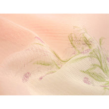 画像をギャラリービューアに読み込む, Washable Japanese Summer Kimono Fabric Bolt – Dusty Pink with White Shading &amp; Lavender Motif – Sheer Double Weave – 13-Yard Polyester for Custom Kimono &amp; Sewing
