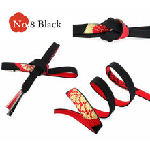画像をギャラリービューアに読み込む, Silk Obijime Kimono Cord for Women, Flat Woven Design with Gold Thread, Peony Motif, Formal Japanese Kimono Accessory, 8 Colors, Made in Japan
