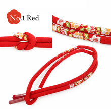 画像をギャラリービューアに読み込む, Silk Maruguke Obijime Kimono Cord for Women, Embroidered Floral Design, Elegant Round Style, Formal Japanese Kimono Accessory, 9 Colors, Made in Japan

