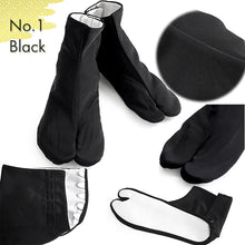 Load image into Gallery viewer, Men’s High-Stretch Tabi Socks with 5 Hooks – Comfortable Japanese Split-Toe Socks for Kimono &amp; Traditional Wear, M, L, 2L
