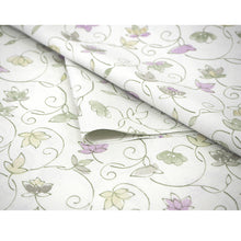 画像をギャラリービューアに読み込む, Washable Japanese Kimono Fabric Bolt – Light Gray with Soft Green &amp; Lavender Floral Arabesque – 13-Yard Polyester for Custom Kimono &amp; Sewing
