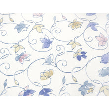画像をギャラリービューアに読み込む, Washable Japanese Kimono Fabric Bolt – Off-White with Sky Blue &amp; Soft Lavender Floral Arabesque – 13-Yard Polyester for Custom Kimono &amp; Sewing
