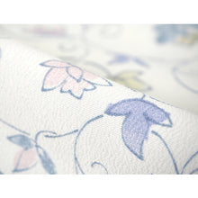 画像をギャラリービューアに読み込む, Washable Japanese Kimono Fabric Bolt – Off-White with Sky Blue &amp; Soft Lavender Floral Arabesque – 13-Yard Polyester for Custom Kimono &amp; Sewing
