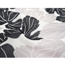 画像をギャラリービューアに読み込む, Washable Japanese Kimono Fabric Bolt – Light Gray with Gray &amp; Black Leaf Design – 13-Yard Sheer Summer Polyester for Custom Kimono &amp; Sewing
