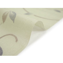 画像をギャラリービューアに読み込む, Washable Japanese Kimono Fabric Bolt – Light Yellow-Green Arabesque Vine Design with Blue &amp; Gray Accents – 13-Yard Sheer Summer Polyester for Custom Kimono &amp; Sewing
