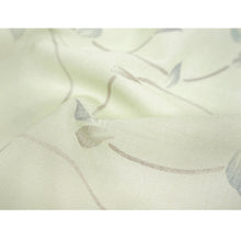 画像をギャラリービューアに読み込む, Washable Japanese Kimono Fabric Bolt – Light Yellow-Green Arabesque Vine Design with Blue &amp; Gray Accents – 13-Yard Sheer Summer Polyester for Custom Kimono &amp; Sewing
