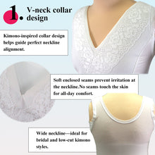 將圖片載入圖庫檢視器 Kimono Shaping Bra for Women – Wire-Free Flattening Bra, Breathable &amp; Cool-Touch, Easy Wear Undergarment for Kimono, Bridal &amp; Formal Outfits,S-LL
