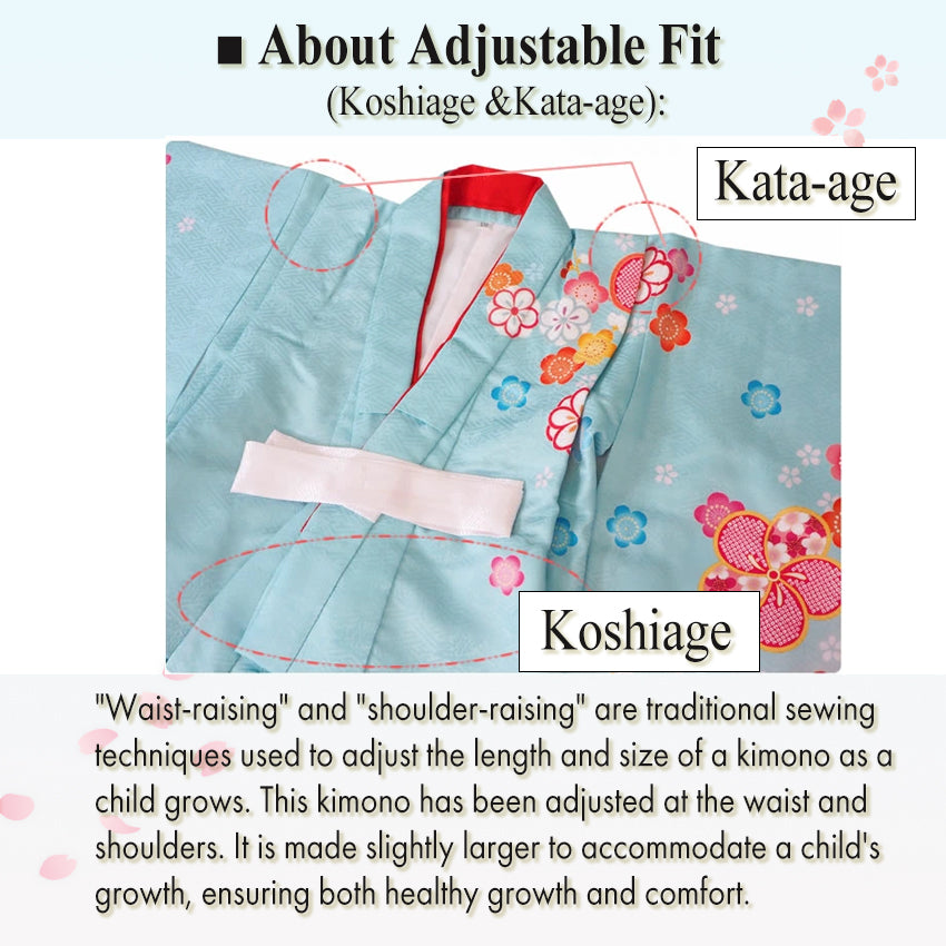 3-Year-Old girls Shichi-Go-San, Japanese Traditional KIDS Kimono 8