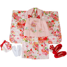 將圖片載入圖庫檢視器 Japanese Traditional KIDS Kimono 8-Piece Hifu Coat Set for Girls — Complete Ceremony Outfit for Photos, Festivals &amp; Gifts
