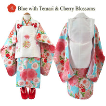 將圖片載入圖庫檢視器 Japanese Traditional KIDS Kimono 8-Piece Hifu Coat Set for Girls — Complete Ceremony Outfit for Photos, Festivals &amp; Gifts
