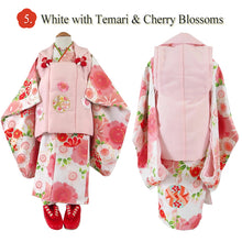 將圖片載入圖庫檢視器 Japanese Traditional KIDS Kimono 8-Piece Hifu Coat Set for Girls — Complete Ceremony Outfit for Photos, Festivals &amp; Gifts
