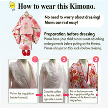將圖片載入圖庫檢視器 Japanese Traditional KIDS Kimono 8-Piece Hifu Coat Set for Girls — Complete Ceremony Outfit for Photos, Festivals &amp; Gifts
