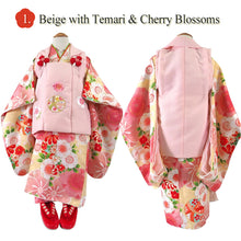 將圖片載入圖庫檢視器 Japanese Traditional KIDS Kimono 8-Piece Hifu Coat Set for Girls — Complete Ceremony Outfit for Photos, Festivals &amp; Gifts
