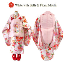 將圖片載入圖庫檢視器 Japanese Traditional KIDS Kimono 8-Piece Hifu Coat Set for Girls — Complete Ceremony Outfit for Photos, Festivals &amp; Gifts
