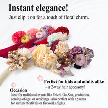 画像をギャラリービューアに読み込む, Versatile Tsumami Floral Hair accessories Ornament for Kids &amp; Adults – Elegant Japanese Flower Hair Accessory
