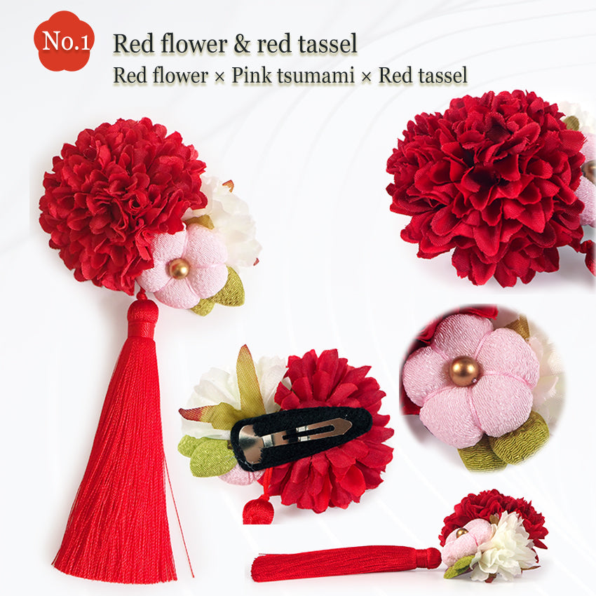 Versatile Tsumami Floral Hair accessories Ornament for Kids & Adults – Elegant Japanese Flower Hair Accessory