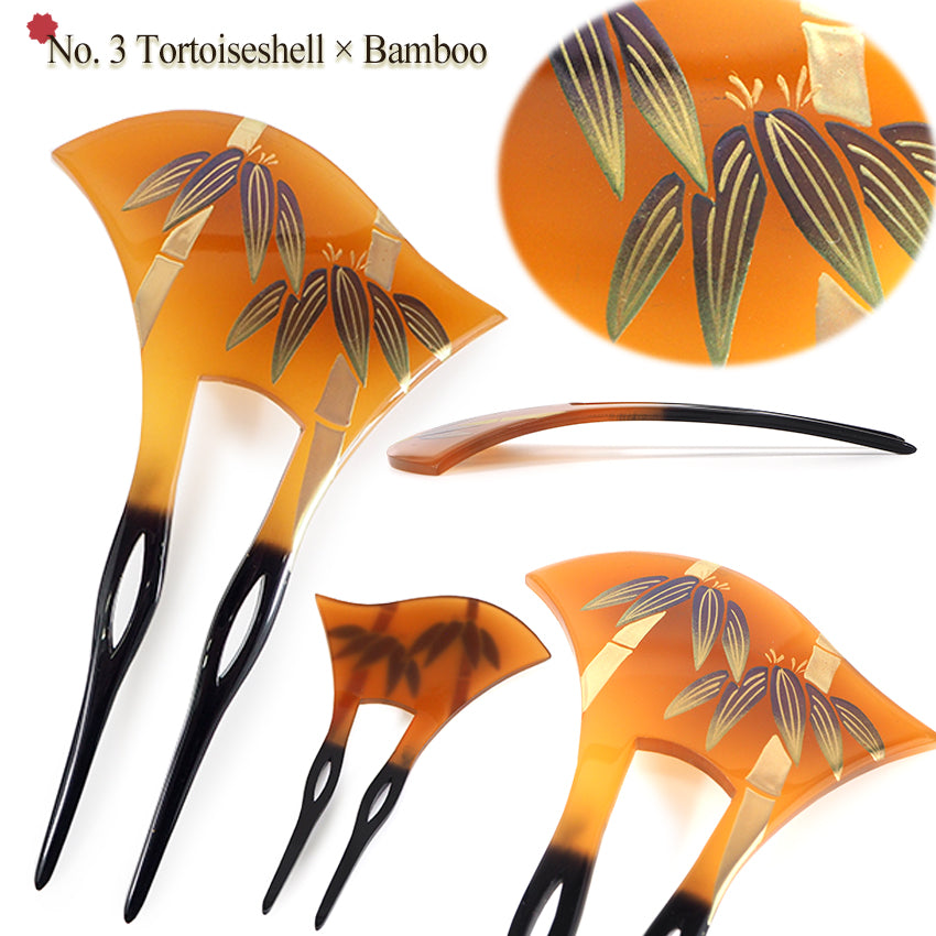 Elegant Ginkgo Leaf Kanzashi Hair Stick | Japanese Traditional