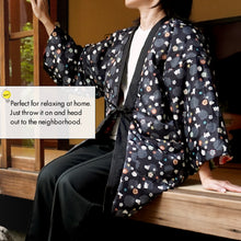 Load image into Gallery viewer, Reversible Women’s Hanten Jacket – Lightweight &amp; Cozy Japanese Kimono Haori Winter Jacket Coat Outerwear
