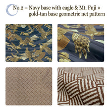 画像をギャラリービューアに読み込む, Reversible Japanese Hanten Jacket for Men – Cozy Kimono-Style Coat with Dual Patterns (Black/Blue/Gold)
