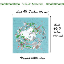 Load image into Gallery viewer, Tokyo Furoshiki Cloth – Retro Showa Tokyo &amp; Modern Tokyo Design, 100% Cotton, Large 38” Wrapping Cloth, Eco Bag &amp; Gift Wrap, Japanese Decor
