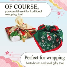 画像をギャラリービューアに読み込む, Festive Furoshiki Duo &amp; Tapestry Rod Set– Wall Art &amp; Gift-Wrap Combo, Cotton Wrapping Square 19.7 in × 19.7 in (50×50 cm), Christmas &amp; New Year Motifs,
