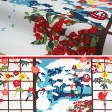 Load image into Gallery viewer, Calico Cat Seasonal Japanese Furoshiki – Lightweight Cotton Wrap Cloth for Gift Wrapping, Bento, and Home Décor | Autumn Leaves, Christmas, New Year, Moon Viewing, Halloween Designs
