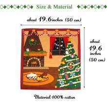 Load image into Gallery viewer, Calico Cat Seasonal Japanese Furoshiki – Lightweight Cotton Wrap Cloth for Gift Wrapping, Bento, and Home Décor | Autumn Leaves, Christmas, New Year, Moon Viewing, Halloween Designs
