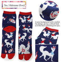 將圖片載入圖庫檢視器 Cute Japanese Tabi Socks for Women – Split-Toe Comfort Socks with Fun Traditional &amp; Pop Designs, Perfect for Kimono or Casual Outfits
