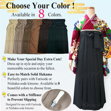 將圖片載入圖庫檢視器 Women’s Hakama – Traditional Japanese Pleated Skirt for Graduation, Kimono, Furisode, and Formal Occasions
