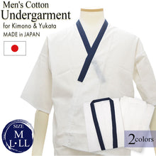 Load image into Gallery viewer, Men’s Cotton Undergarment for Kimono &amp; Yukata – Lightweight Takashima Sarashi Fabric, Soft &amp; Breathable Traditional Japanese Innerwear
