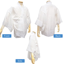 將圖片載入圖庫檢視器 Men&#39;s Kimono Underwear 2 piece SET – Japanese Han-juban (Undershirt) &amp; Steteco Pants, Breathable Cotton, Lightweight Yukata/Kimono Innerwear, Traditional Summer Comfort, Navy, Gray, White base
