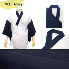 將圖片載入圖庫檢視器 Men&#39;s Kimono Underwear 2 piece SET – Japanese Han-juban (Undershirt) &amp; Steteco Pants, Breathable Cotton, Lightweight Yukata/Kimono Innerwear, Traditional Summer Comfort, Navy, Gray, White base
