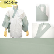將圖片載入圖庫檢視器 Men&#39;s Kimono Underwear 2 piece SET – Japanese Han-juban (Undershirt) &amp; Steteco Pants, Breathable Cotton, Lightweight Yukata/Kimono Innerwear, Traditional Summer Comfort, Navy, Gray, White base
