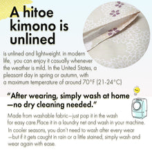 画像をギャラリービューアに読み込む, Women&#39;s Pre-Tailored Washable Hitoe Kimono – Dusty Tones, Unlined Single Layer, plovers, chrysanthemums, waves, and rabbits motifs

