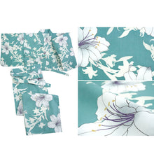 画像をギャラリービューアに読み込む, Easy-to-Wear Two-Piece Yukata for Women – Lightweight Japanese Summer Kimono Outfit, Beginner-Friendly, Lily, Grape Motif, Chrysanthemum, Camellia, Floral Pattern
