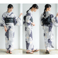 画像をギャラリービューアに読み込む, Easy-to-Wear Two-Piece Yukata for Women – Lightweight Japanese Summer Kimono Outfit, Beginner-Friendly, Lily, Grape Motif, Chrysanthemum, Camellia, Floral Pattern
